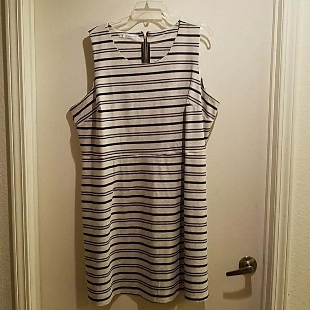 Black and cream dress